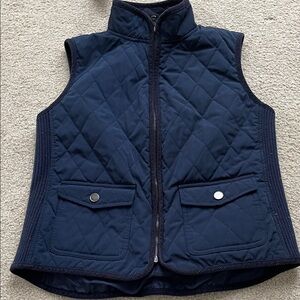 Talbots Navy Quilted Vest